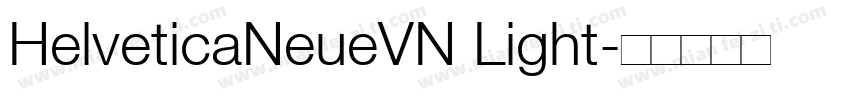 HelveticaNeueVN Light字体转换